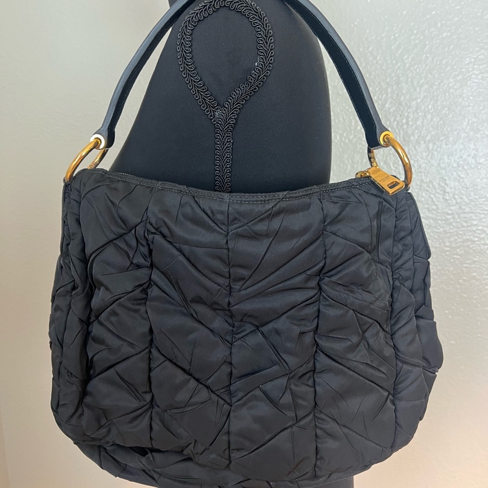 Prada Black Quilted Shoulder Bag - Picture 3 of 15